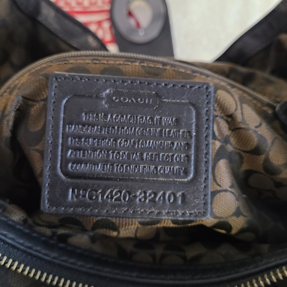 Coach Black Shoulder Bag with Silver Accents - Picture 4 of 10